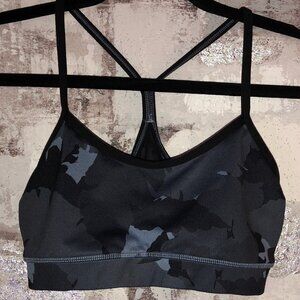 Lululemon Black Gray Camo Flow Y Mesh Panel Razor… - image 1